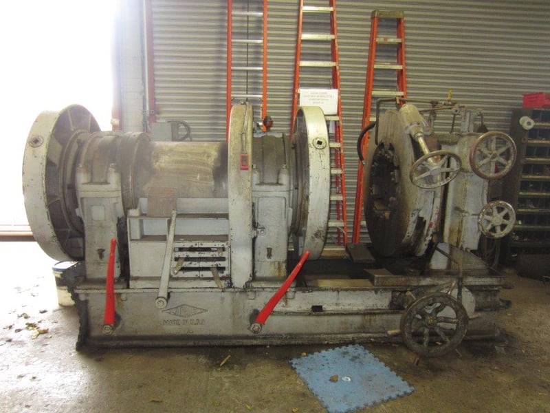 8" 18" Landis 32, stationary pipe threading & cut off machine, 20 HP
