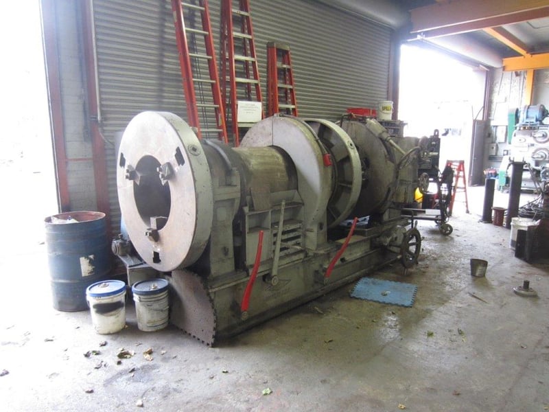 8" 18" Landis 32, stationary pipe threading & cut off machine, 20 HP
