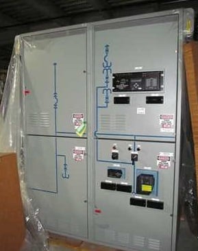 1200 Amp. General Electric Power/Vac, Powell elements, dual utility source transfer, 4160V., new surp