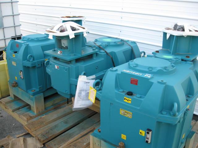 514 HP @ 1750 RPM, Hansen #QVPF3-UDN-25, 24.83 :1 ratio, 5.14 service factor, 150/220 Volts, 2013 (3