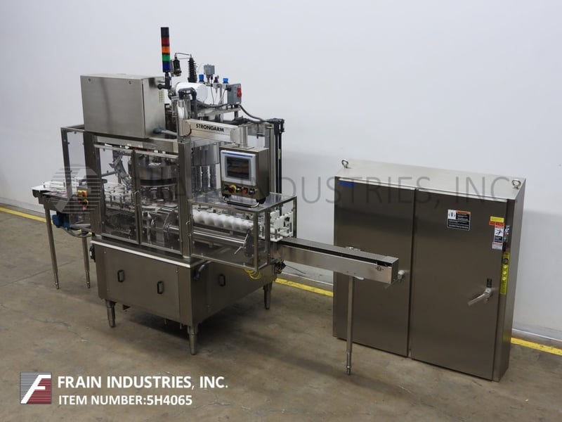 Fowler #CAPDF-9/360, automatic, right to left, (9) head rotary, Stainless Steel, push-on capper, 9-325 CPM