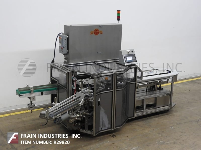 Tisma #TC-50E, semi-automatic, vertical hand load, straight tuck cartoner, 25-150 cartons per minute