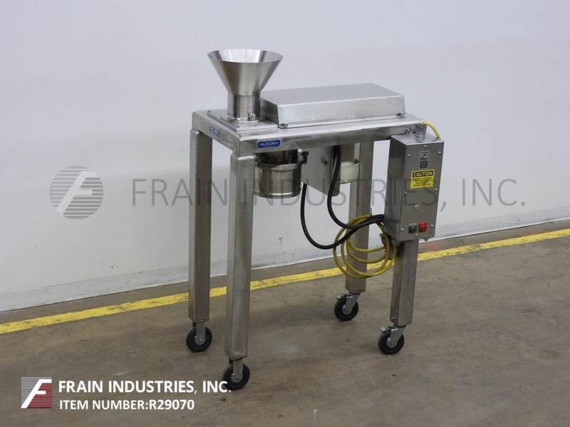 Quadro #194S, 316 Stainless Steel hammermill with 14" diameter x 12" deep Stainless Steel hopper