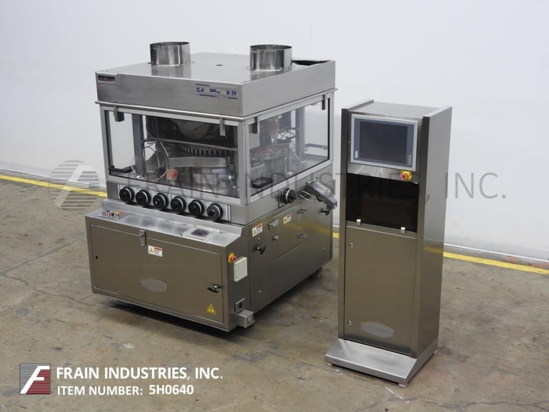 6 Ton, Cadmach / CMC Machinery LLC US #CPD-IV-55, 2 sided, 55 station rotary tablet press, 1320-6600