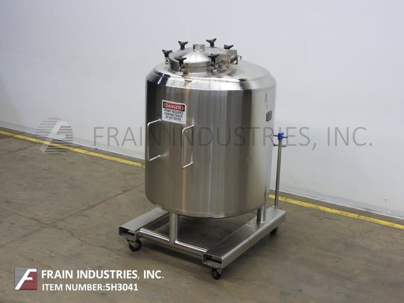 264.1 gallon Lee #1000L, 316L Stainless Steel, jacketed and insulated,  internal vacuum tank, 42 diameter x 54 deep, 45 psi for Sale