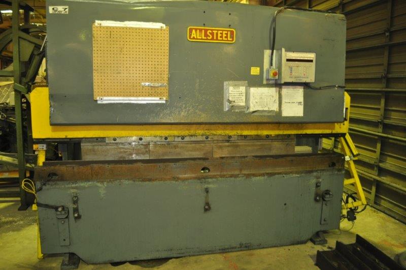 70 Ton, Allsteel #70-10, hydraulic press brake, 10' overall, 102" between housing, 15" Shut Height, 6"