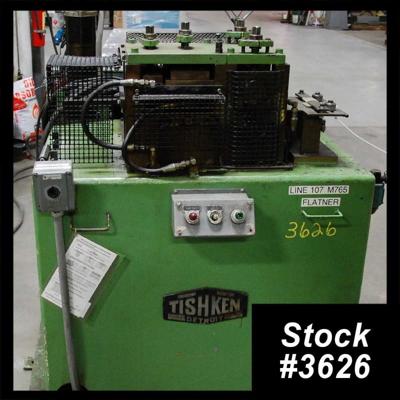 6" Tishken #6-R-6, flattener, 5-roll, R-L, 2" roll diameter