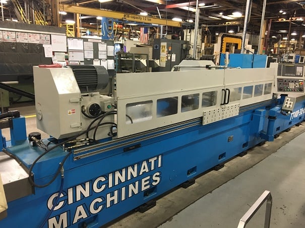 16" x 122" Cincinnati #TT40/30L-C2, Fanuc CNC, only 30 run hours, 2017