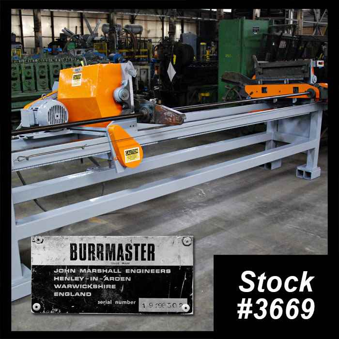 Burrmaster #1, brush deburring machine, 3" OD x 120", push button, #3669