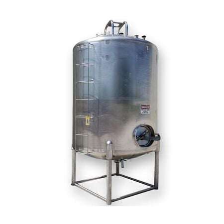 1500 gallon Cherry Burrell #VC, Stainless Steel jacketed tank, 20 psi tank pressure, 75 psi jacketed