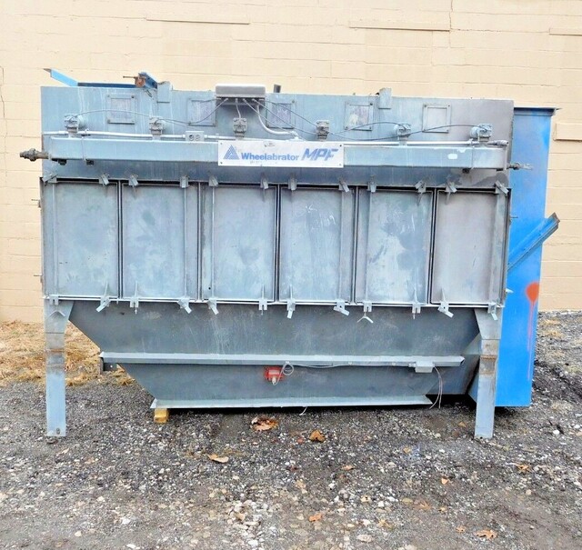 9600 cfm Wheelabrator #46-MPF-D/C, dust collector, 24 filters, D/C box 120" W x 64" D x 53-1/2" T, 18" x81"