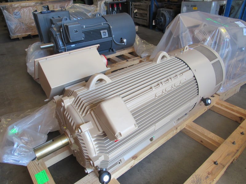 600 HP 1800 RPM General Electric, Frame 5012/5013S, TEFC, BB, new ...