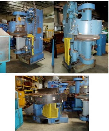 Besly #918-30T D.E., vertical spindle tandem grinder, 80" wheel diameter, 30" abrasive disc diameter, 3"