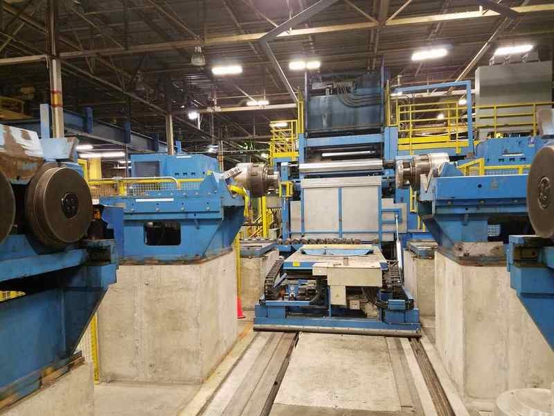 70" x 7" Kampf hi-speed light gage slitting line, 40000 lb.