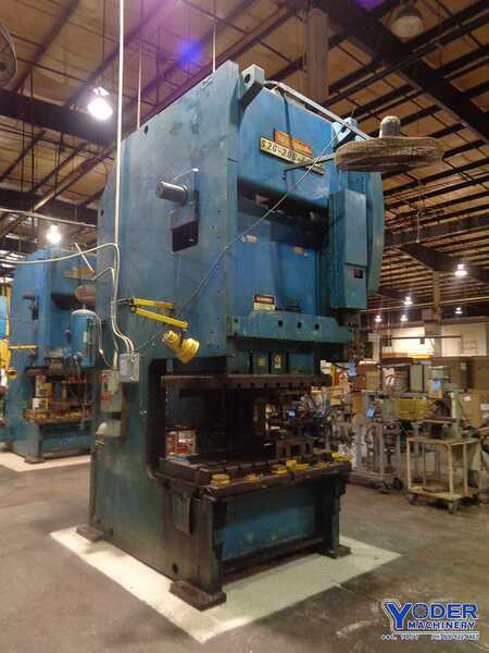 200 Ton, Niagara #S2G-200-60-30, double crank gap frame press, 10" stroke, 24" Shut Height, air clutch, #68195