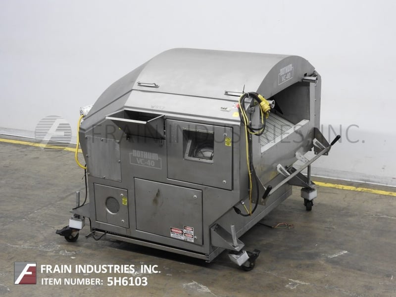 Predust and Breading Applicator, Nothum #VC-40 VersaCoat, with 40" W x 64" L wire belt, 15" W x 8" H breading