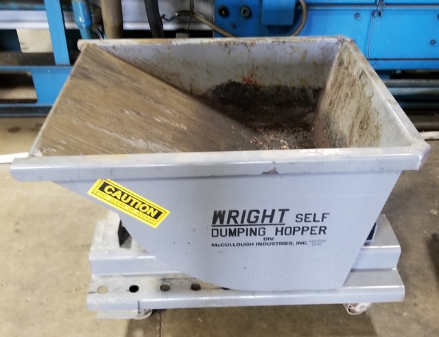 Self dumping heavy duty hopper, on wheels, 1.5 cu.yd., used for Sale