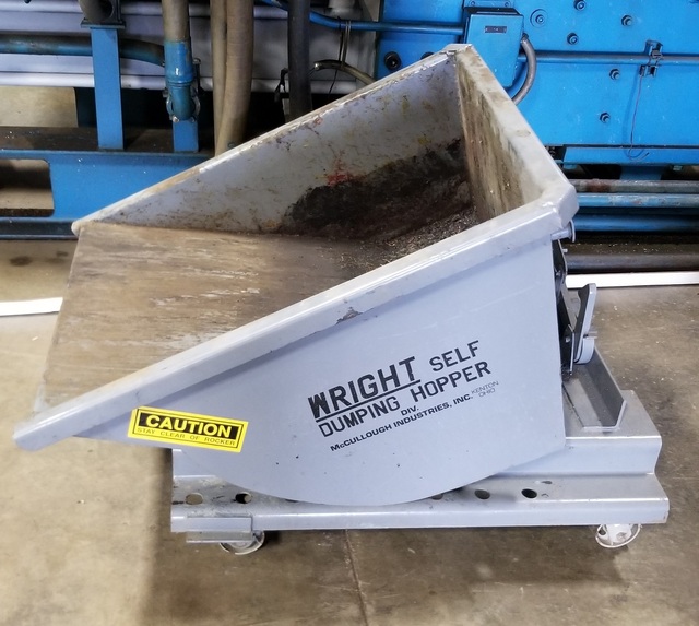 Self dumping heavy duty hopper, on wheels, 1.5 cu.yd., used for Sale