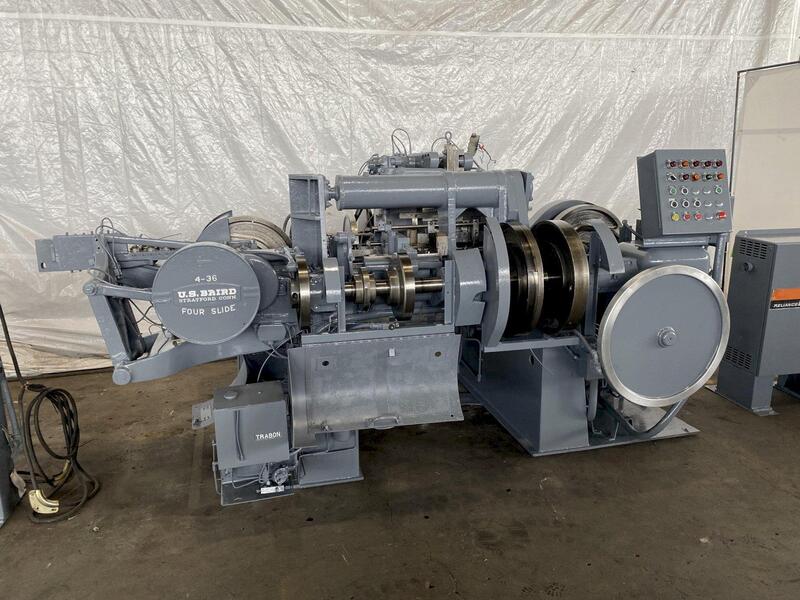 U.S. Baird #4-36, 4-slide, 14-roll, 1/4" wire diameter, 1.25" ribbon, 36" feed w/stops, air cooled