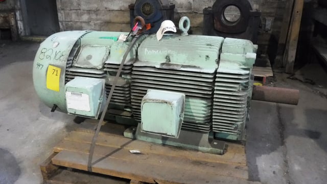 200 HP 1800 RPM General Electric, Frame 447T, TEFC BB, 460 Volts