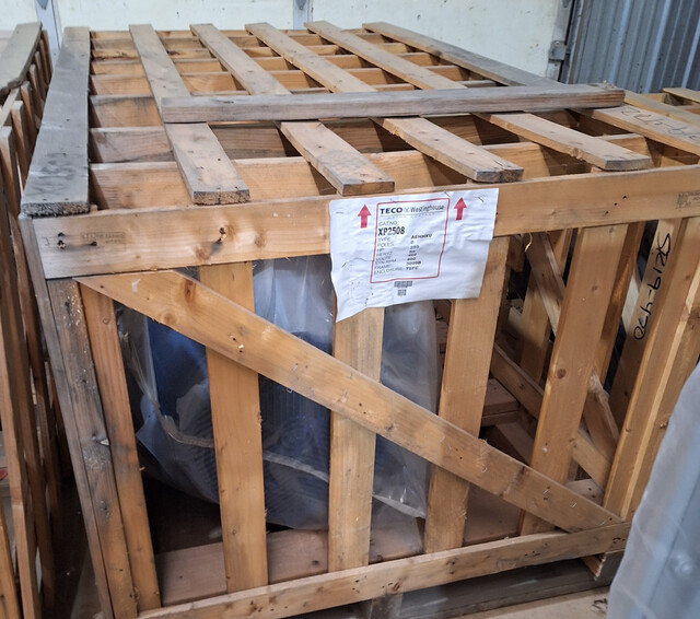 250 HP 900 RPM Teco, Frame 5009B, explosion proof, dual lbl, 1.15 service factor, new surplus, 460 Volts