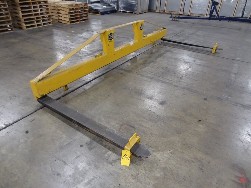 CBI #WFA8144-34-XX, wide frame aattachment, capacity: 8000 lb. @ 30" with all 4 forks capacity