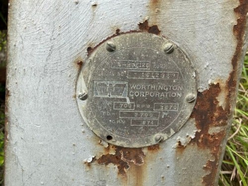 674 GPM @ 2700' TDH, Worthington, 4" WTF-126, 6 STG, 3600 RPM, #CUP-643