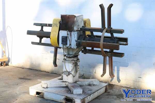 4000 lb. Egan #M4024, double end coil reel, 24" width, 14"-20" ID, 60" outside dimensions, 360 deg rotation