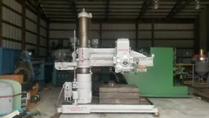 5' -11" Carlton #1A-11, 81" swing, #4MT, 5 HP, 60-1500 RPM, power clamping, box worktable