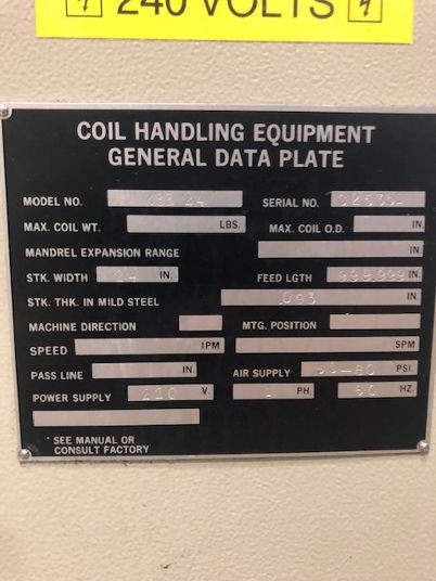 24" x .093" CWP #SMXSE24, .156" capacity at 12" wide, 2012
