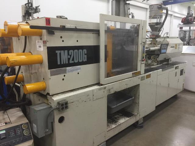 200 Ton, 13.1 oz., Toyo #TM200G, 28.35" x28.35" platen, 18.5" clamp stroke, PLCS6 Control, 1989