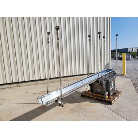 Triple S Dynamics #HDC-8M-2-LH, 12" width x 11'-2" long horizontal differential conveyor, #17712
