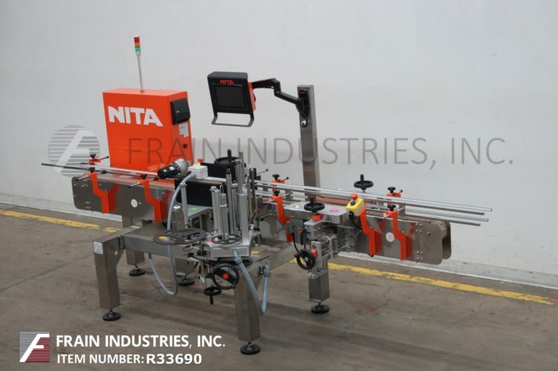 Nita XP100, Stainless Steel, wrap around pressure sensitive labeler