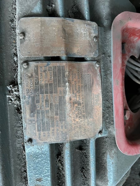 15 HP 1135 RPM P & H, Frame HEW324X, dbl.shaft, TENV, 230/460 Volts (2 available)