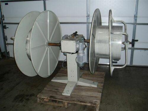 1000 lb. PA Industries, motorized double end uncoiler, 16" width, 48" outside dimensions, 22"-24" ID