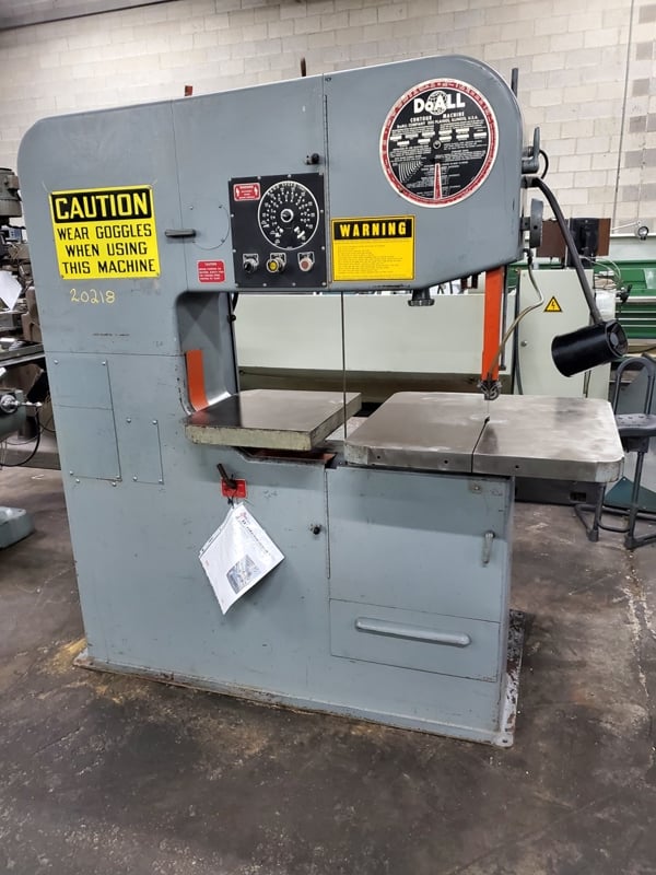 36" x 13" DoAll #3613-2, vertical band saw, 1" x 175" blade, 30" x24" tilt table, 2-5200 FPM, 3 HP, Extron