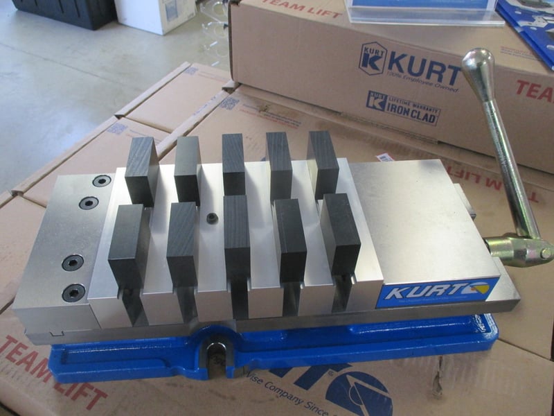 New & Unique 10station parts holding system for Kurt 6" milling