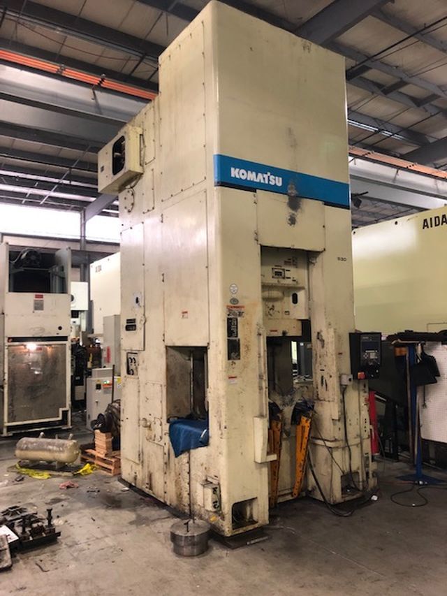 630 Ton, Komatsu #L1C-630-3, SSSC Link Drive press, 8.6" stroke, 20.47" Shut Height, #13892J
