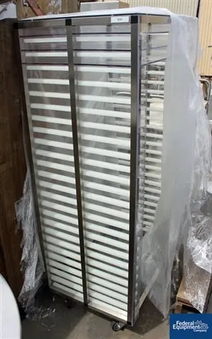 Stainless Steel Rack, w/ 24 30" x 20" Lexan-type Shelves, #2956-29
