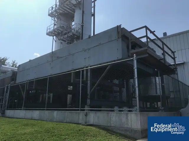 Esex air fin cooled heat exchanger, (2) fans, on stand, #3397-8