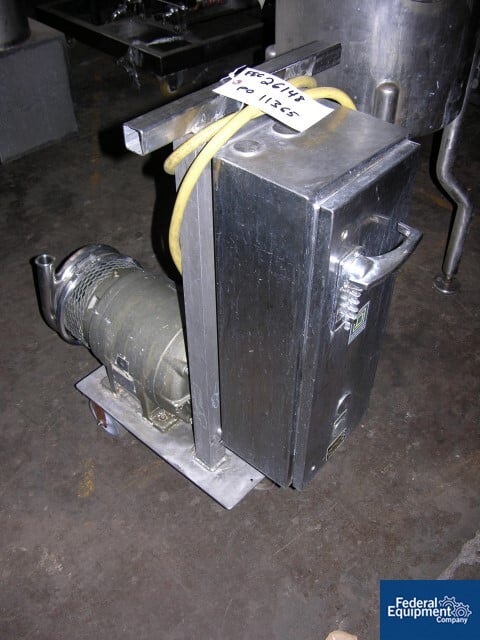 Tri-Clover #C218MD21S, 2" x 1.5" x 8" centrifugal pump, Stainless Steel, 5 HP, #26148