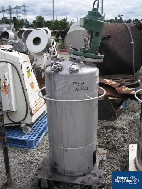 28 gallon Alloy Products, receiver tank, 316 Stainless Steel, 18" dia. x 24" str.side, dish top & bottom