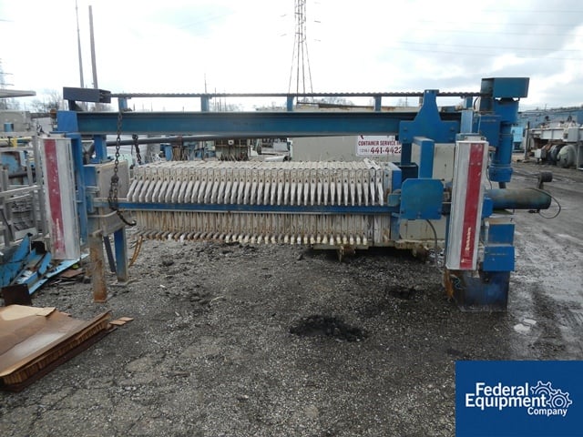 24" Netzsch #630-1/40/45, 41 plates, 40-chambers, center fed, 266.80 sq.ft.surf.area, dual act.hydraulic