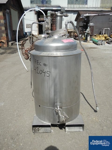 30 gallon Alloy Products, Stainless Steel receiver, 143 psi @ 100 Degrees Fahrenheit  internal, #42045