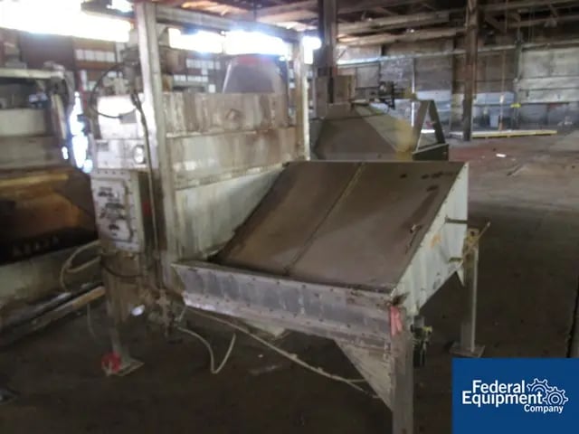 Dump Station, Young #10X8-C, Stainless Steel bag dump, 5" x 5" dump area, integrally mtd.dust filter