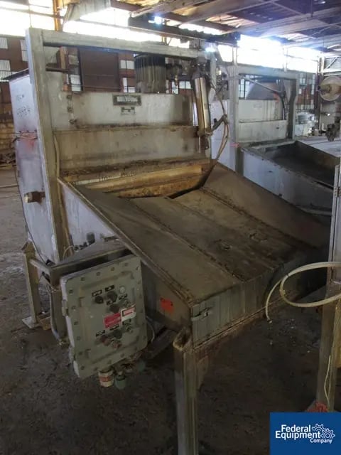 Dump Station, Young #10X8-C, Stainless Steel bag dump, 5" x 5" dump area, integrally mtd.dust filter