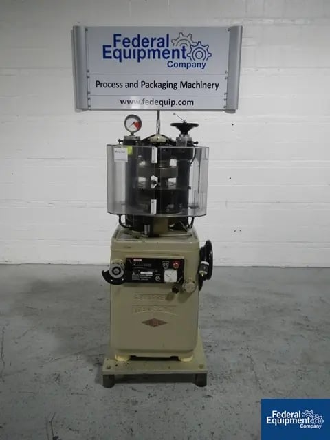 10 Ton, Manesty #Express, 1 ton pre-comp, 1" tablet diameter, 20 station, keyed upper punch guides, to 12000