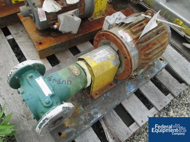 Viking #HL4197, Stainless Steel Gear Pump, 1.5" inlet/outlet, on base w/3 HP, 230/460 V. motor