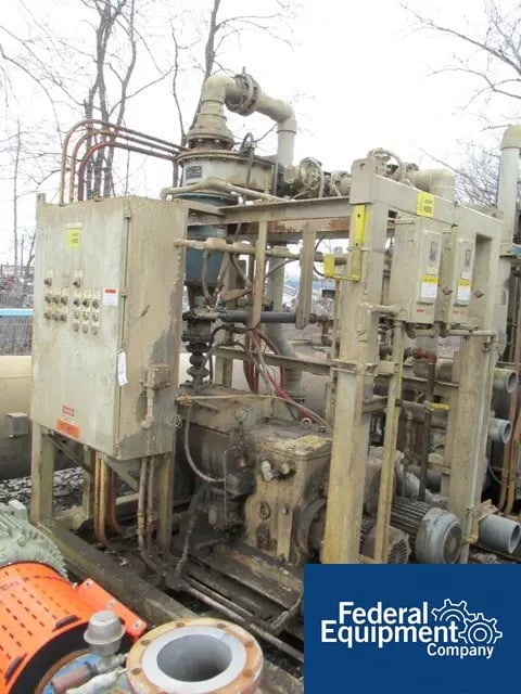 12.63" Krauss Maffei #SZ30L, Stainless Steel pusher centrifuge, 12.6" mm dia.bowl, 1640 RPM bowl speed, to