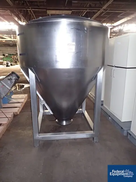 70 cu.ft., LB Bohle, Stainless Steel bin, 2000 liter, 24" top clean out opening w/integrated 12" inlet, 10"